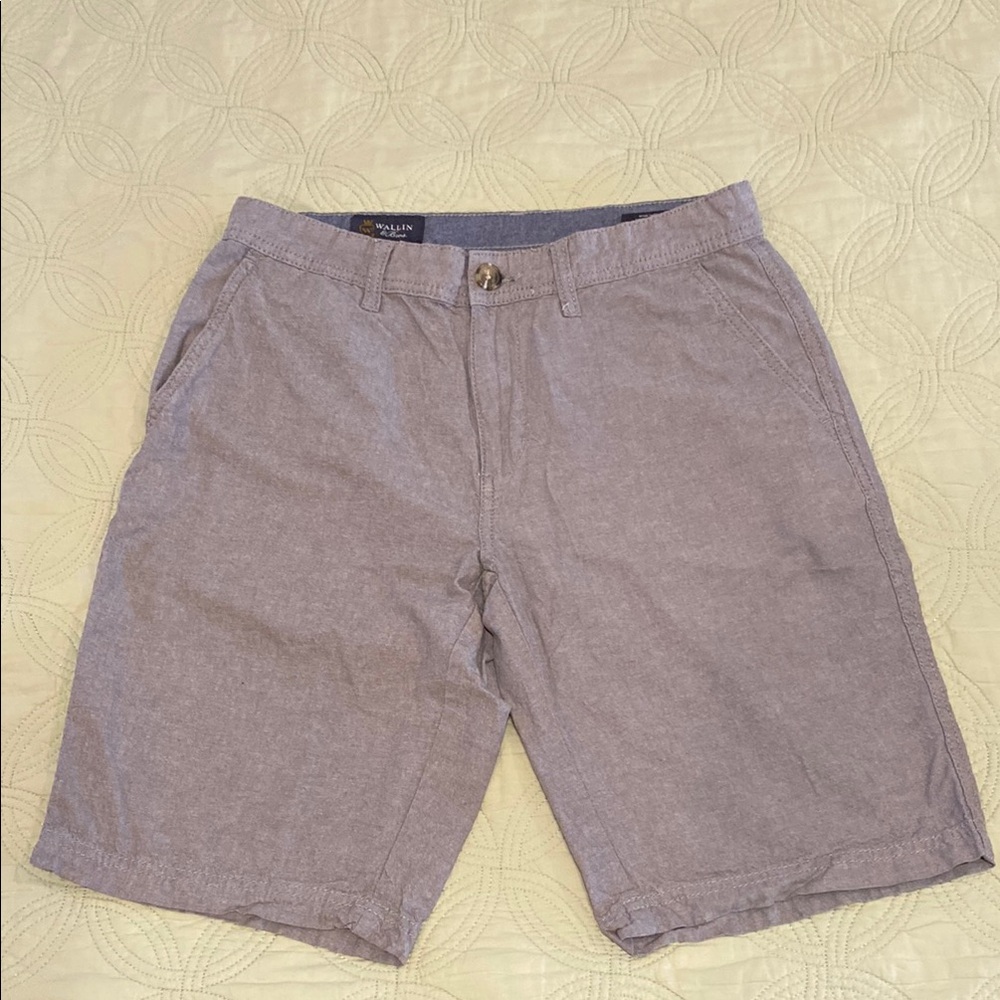 Men's Classic Flat Front Shorts in Gray